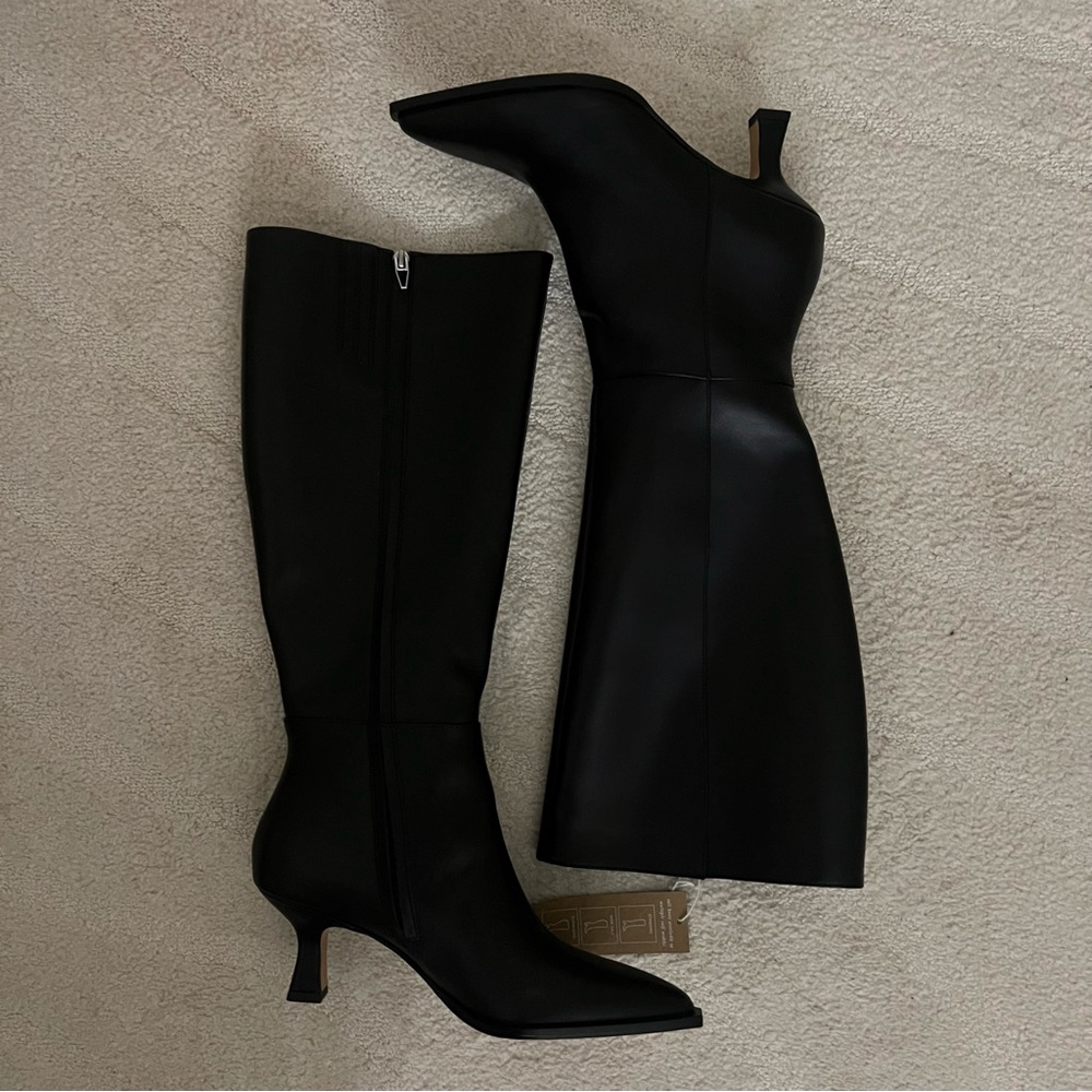 Dolce Vita Black Leather Auggie Boot New With Tag